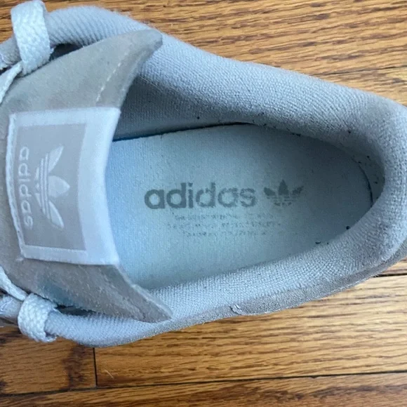 Adidas Men’s Size 12 Stan Smith Light Gray Suede Casual Sneakers - Picture 5 of 11